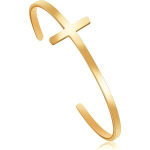 Elegant Gold Cross Cuff Bracelet - Christian Bible Verse Jewelry for Women